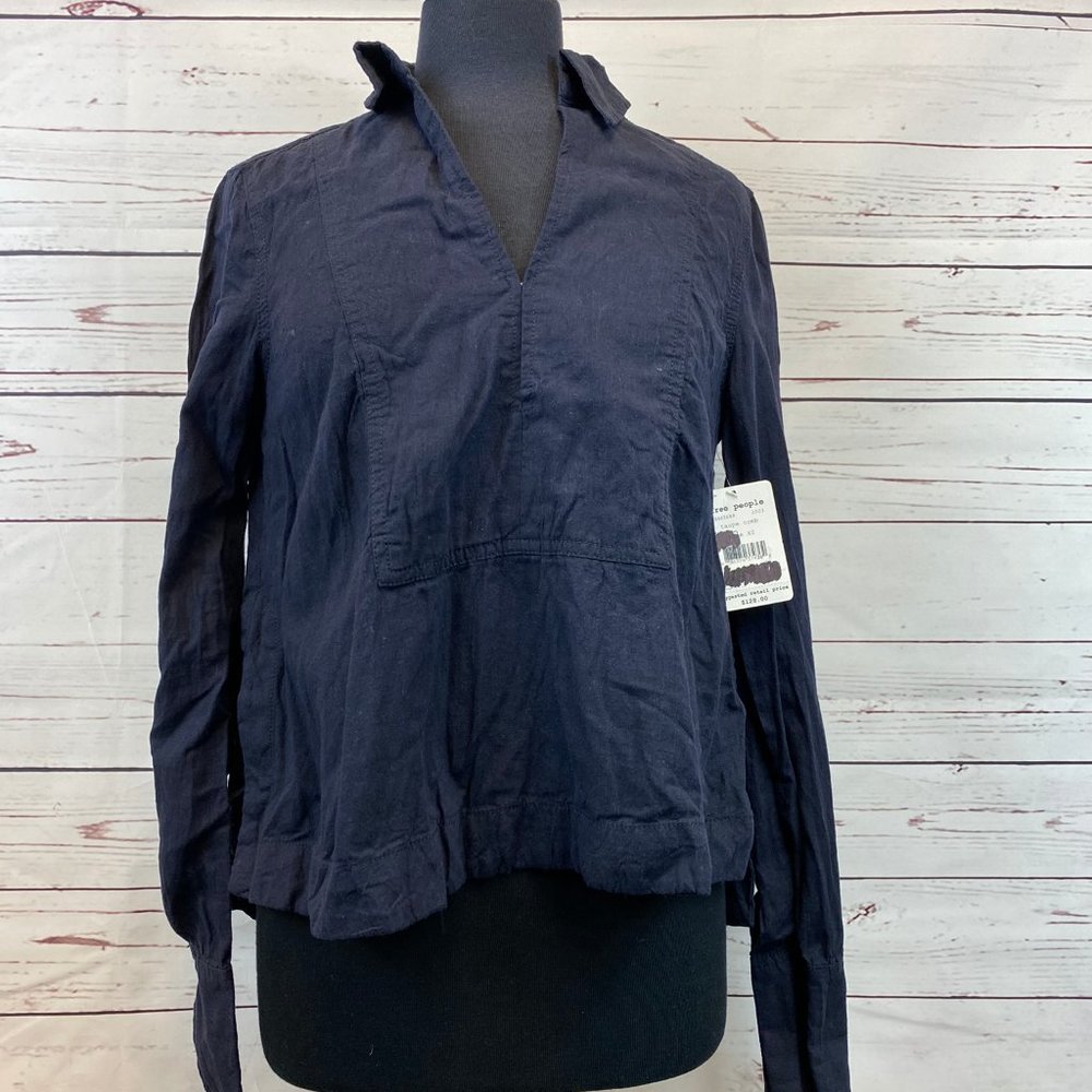 Free People Through The Storm Pullover Taupe Combo